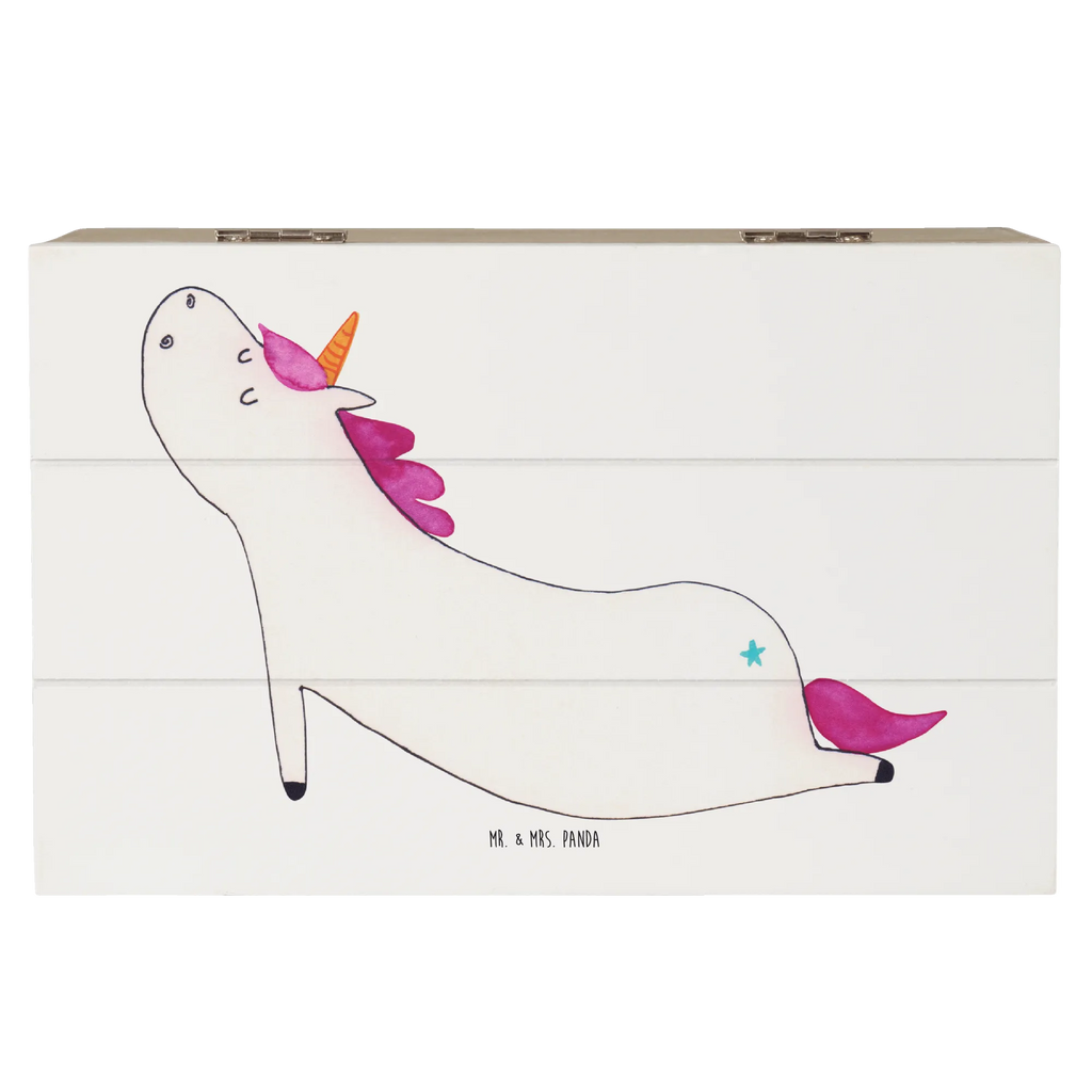 Holzkiste Einhorn Yoga Geschenkbox, Geschenkdose, Schatulle, XXL, Erinnerungskiste, Erinnerungsbox, Kiste, Truhe, Schatzkiste, Dekokiste, Aufbewahrungsbox, Holzkiste, Einhorn, Einhörner, Einhorn Deko, Unicorn, Achtsamkeit, Joga, süß, Namaste, Entspannung, Yogamatte, witzig, Yoga, Sport, lustig
