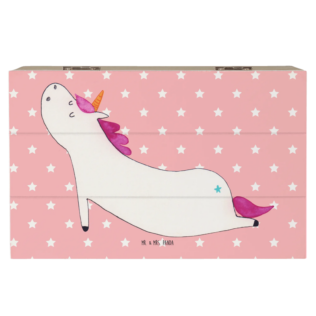 Holzkiste Einhorn Yoga Geschenkbox, Geschenkdose, Schatulle, XXL, Erinnerungskiste, Erinnerungsbox, Kiste, Truhe, Schatzkiste, Dekokiste, Aufbewahrungsbox, Holzkiste, Einhorn, Einhörner, Einhorn Deko, Unicorn, Achtsamkeit, Joga, süß, Namaste, Entspannung, Yogamatte, witzig, Yoga, Sport, lustig