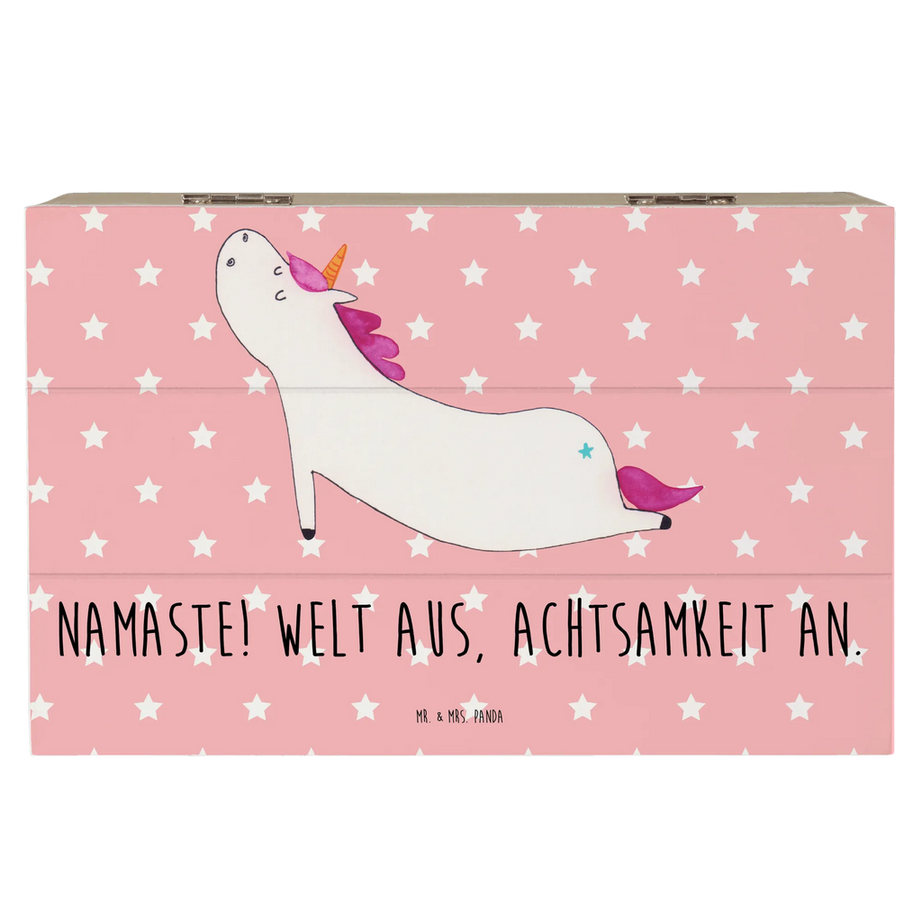 Holzkiste Einhorn Yoga Geschenkbox, Geschenkdose, Schatulle, XXL, Erinnerungskiste, Erinnerungsbox, Kiste, Truhe, Schatzkiste, Dekokiste, Aufbewahrungsbox, Holzkiste, Einhorn, Einhörner, Einhorn Deko, Unicorn, Achtsamkeit, Joga, süß, Namaste, Entspannung, Yogamatte, witzig, Yoga, Sport, lustig