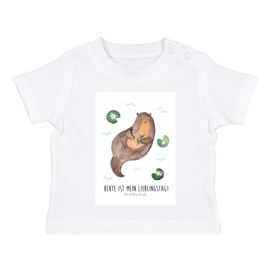 Organic Baby Shirt Otter Seerose Baby T-Shirt, Jungen Baby T-Shirt, Mädchen Baby T-Shirt, Shirt, Otter, Fischotter, Seeotter, Otter Seeotter See Otter