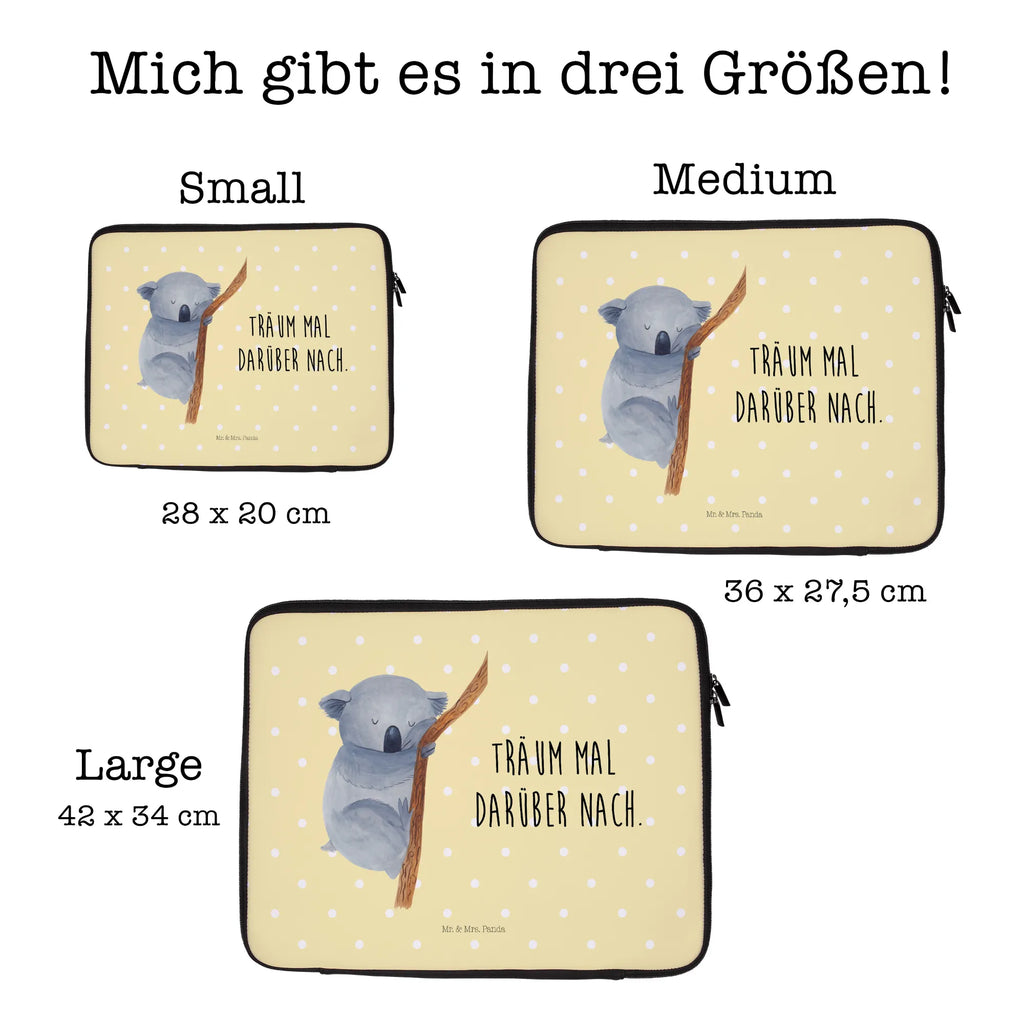 Laptop Bag koala small animals, cute, funny, cute animal motives, hand drawn, small world, funny sayings, good mood, happy, gifts, gift ideas, special gifts, animal lover, card, koala bear, Koala, sleeping, dream, bear, bedroom, dreamland