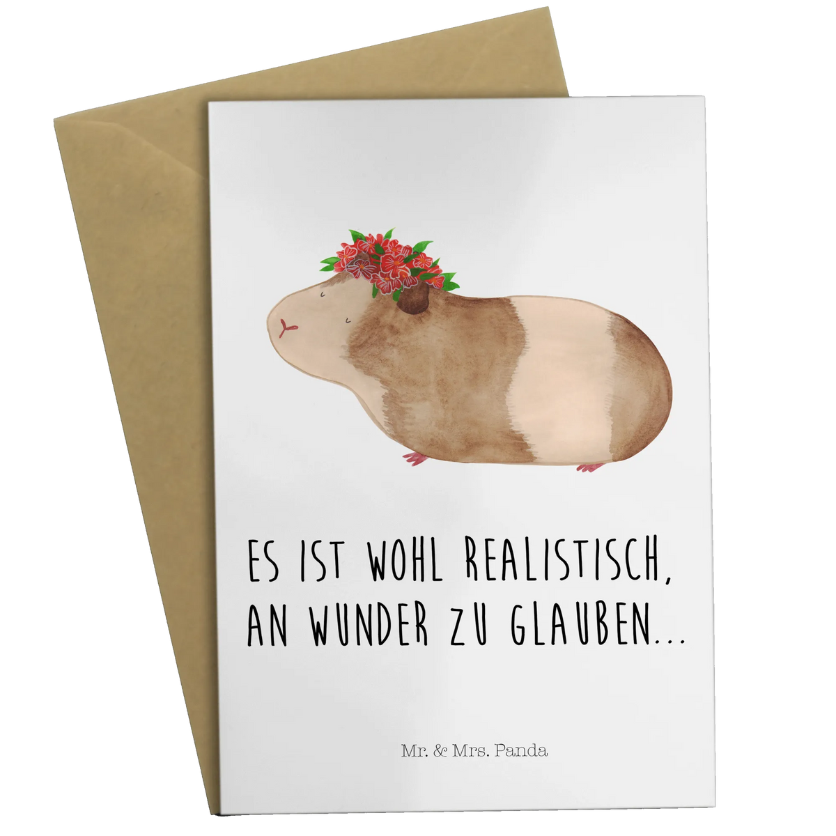Greetings card Guinea pig wisdom card, gift ideas, gifts, small animals, cute, cute animal motives, hand drawn, funny sayings, good mood, special gifts, animal lover, wonderland, wisdom, guinea pig, wonder, reality, saying, flower child