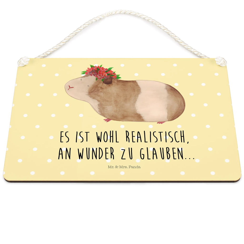 Decorative sign Guinea pig wisdom small animals, cute, funny, cute animal motives, hand drawn, small world, funny sayings, good mood, happy, gifts, gift ideas, special gifts, animal lover, card, meerie, motivation, flower child, wonder, wisdom, Meeries, wonderland, guinea pig, reality, saying