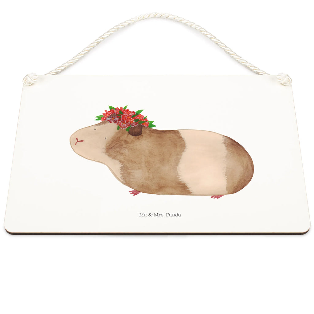 Decorative sign Guinea pig wisdom small animals, cute, funny, cute animal motives, hand drawn, small world, funny sayings, good mood, happy, gifts, gift ideas, special gifts, animal lover, card, meerie, motivation, flower child, wonder, wisdom, Meeries, wonderland, guinea pig, reality, saying