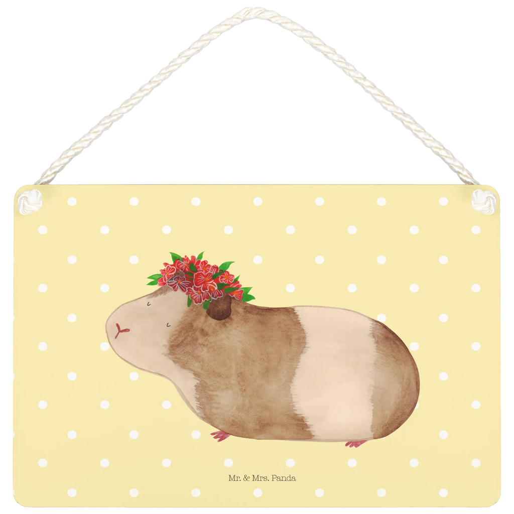 Decorative sign Guinea pig wisdom small animals, cute, funny, cute animal motives, hand drawn, small world, funny sayings, good mood, happy, gifts, gift ideas, special gifts, animal lover, card, meerie, motivation, flower child, wonder, wisdom, Meeries, wonderland, guinea pig, reality, saying