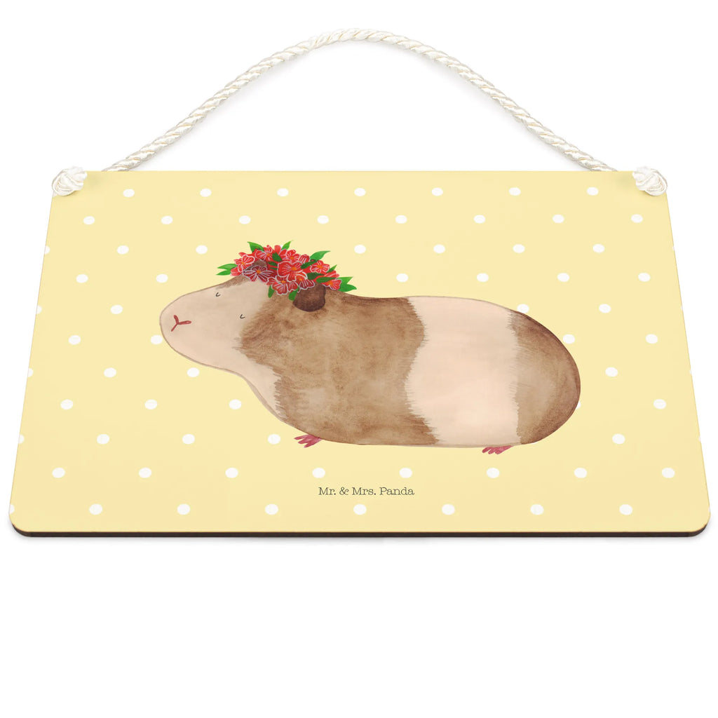 Decorative sign Guinea pig wisdom small animals, cute, funny, cute animal motives, hand drawn, small world, funny sayings, good mood, happy, gifts, gift ideas, special gifts, animal lover, card, meerie, motivation, flower child, wonder, wisdom, Meeries, wonderland, guinea pig, reality, saying