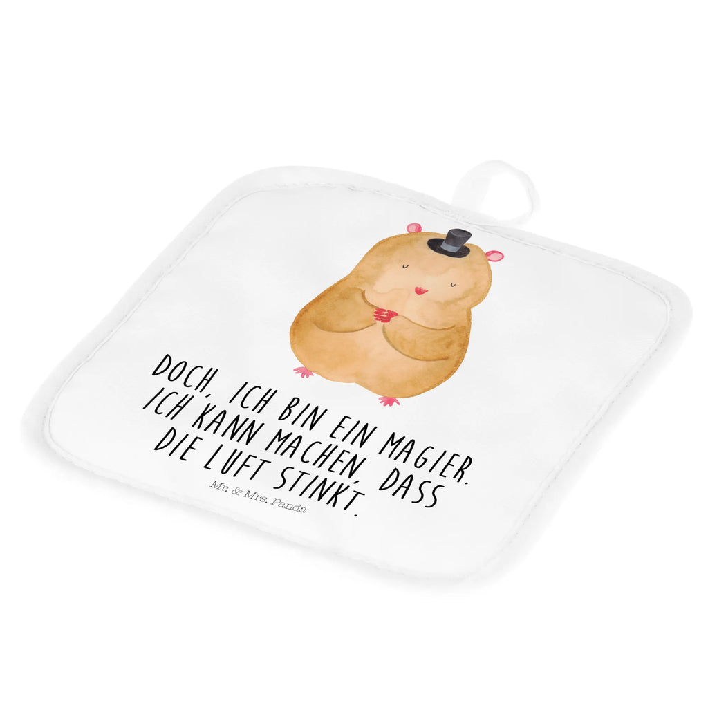 2-elementowy zestaw podkładek pod garnki Chomik kapelusz Topfuntersetzer, Topflappenset, Topflappen 2er Set, Topflappen Set, Topfhandschuhe, Topflappen, topfhalter, 2er Set Topflappen, Lustige Sprüche, Tiere, Tiermotive, Gute Laune, Magier, Zylinder, Hut, Zwerghamster, Zauberer, Hamster