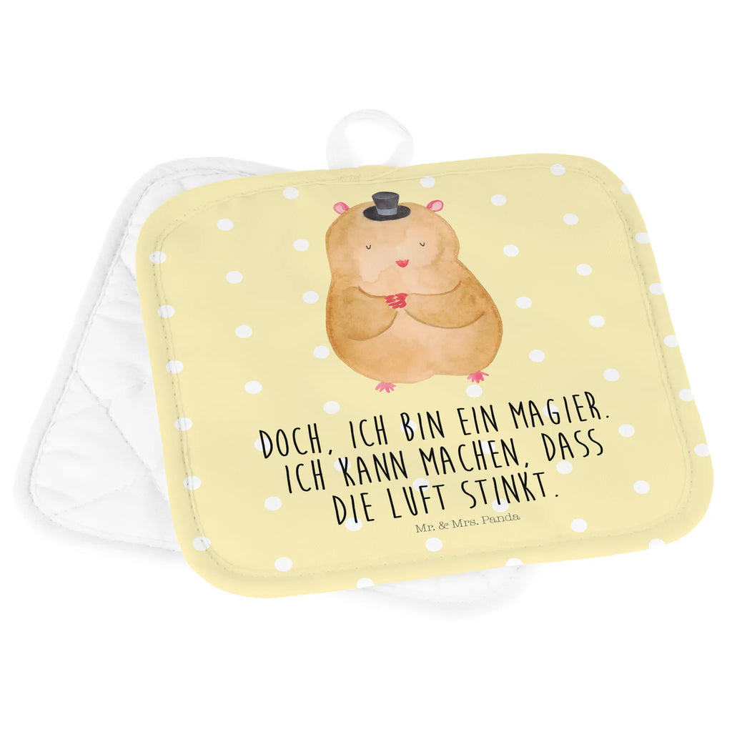 2-elementowy zestaw podkładek pod garnki Chomik kapelusz Topfuntersetzer, Topflappenset, Topflappen 2er Set, Topflappen Set, Topfhandschuhe, Topflappen, topfhalter, 2er Set Topflappen, Lustige Sprüche, Tiere, Tiermotive, Gute Laune, Magier, Zylinder, Hut, Zwerghamster, Zauberer, Hamster