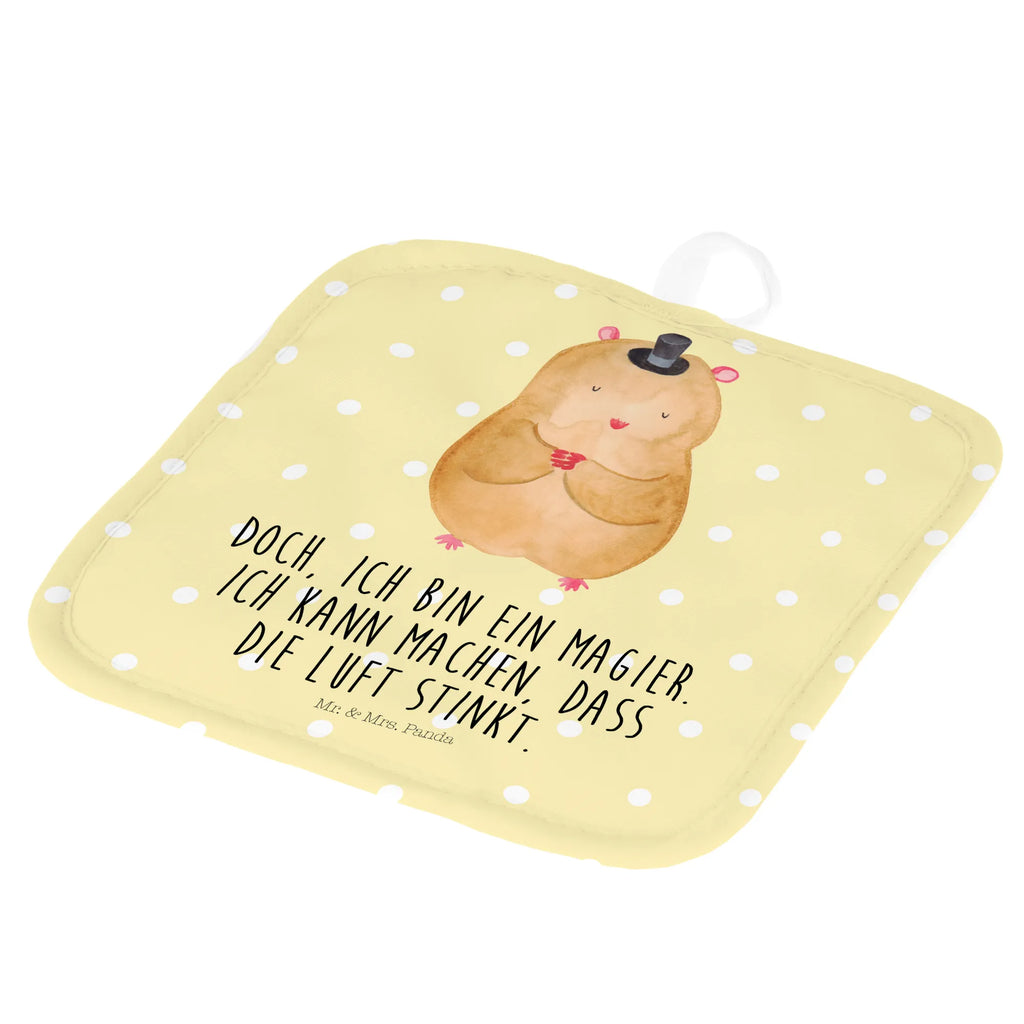 2-elementowy zestaw podkładek pod garnki Chomik kapelusz Topfuntersetzer, Topflappenset, Topflappen 2er Set, Topflappen Set, Topfhandschuhe, Topflappen, topfhalter, 2er Set Topflappen, Lustige Sprüche, Tiere, Tiermotive, Gute Laune, Magier, Zylinder, Hut, Zwerghamster, Zauberer, Hamster