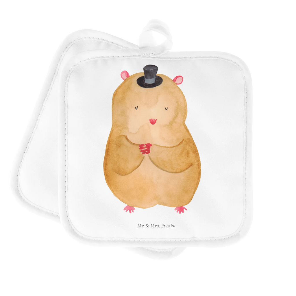 2-elementowy zestaw podkładek pod garnki Chomik kapelusz Topfuntersetzer, Topflappenset, Topflappen 2er Set, Topflappen Set, Topfhandschuhe, Topflappen, topfhalter, 2er Set Topflappen, Lustige Sprüche, Tiere, Tiermotive, Gute Laune, Magier, Zylinder, Hut, Zwerghamster, Zauberer, Hamster