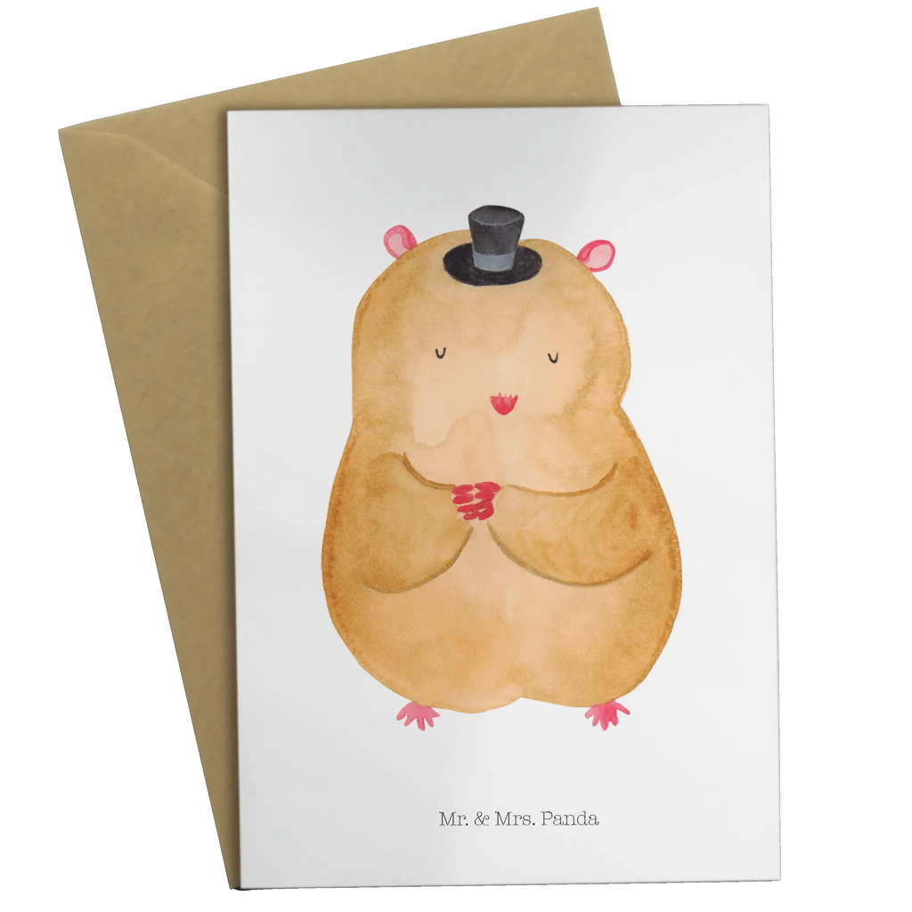 Grußkarte Hamster Hut Karte, Einladungskarte, Grußkarte, Glückwunschkarte, Ansichtskarten, Geburtstagskarte, Klappkarte, Hochzeitskarte, Tiermotive, Gute Laune, lustige Sprüche, Tiere, Zwerghamster, Hut, Magier, Zauberer, Hamster, Zylinder