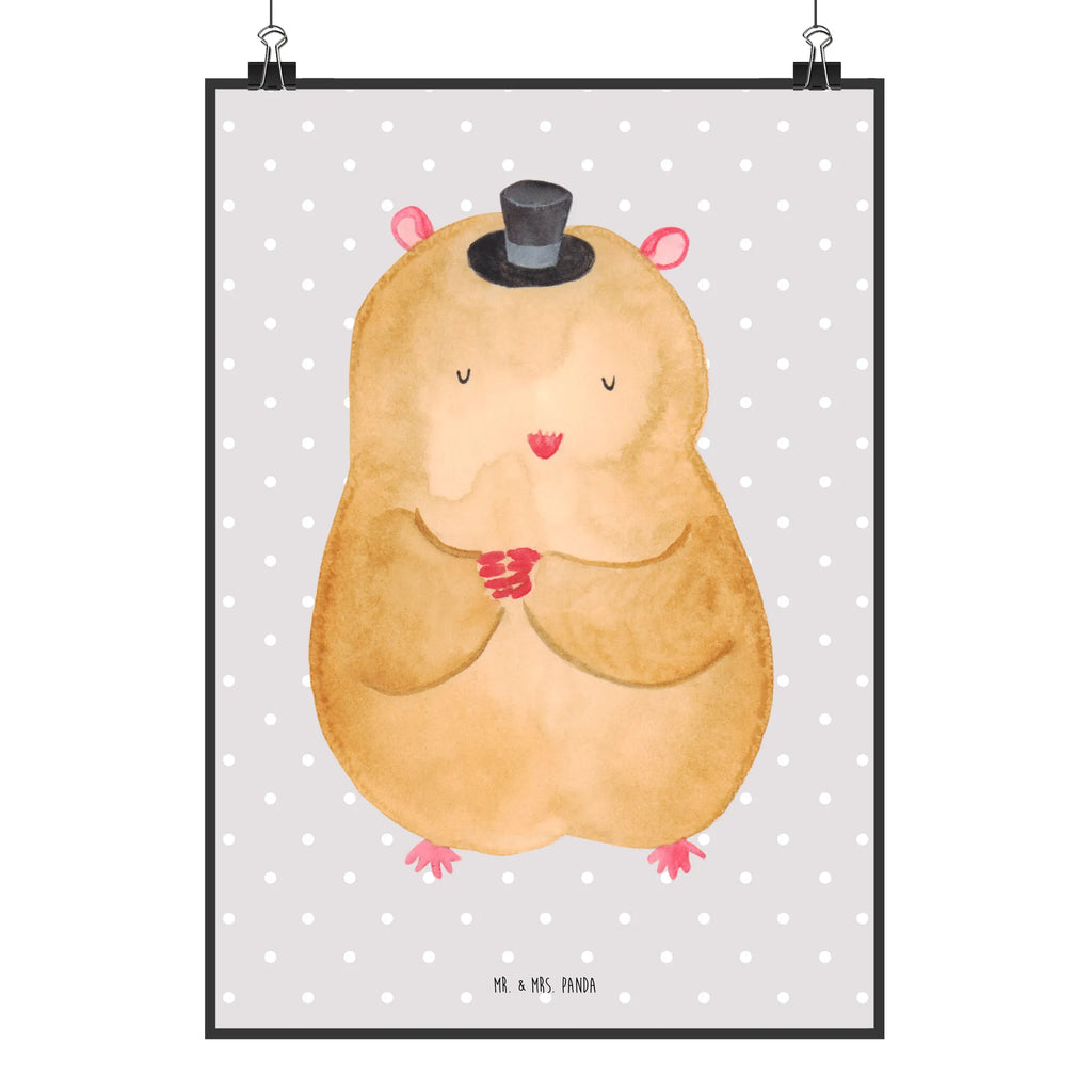 Poster Hamster Hut Plakat, Bild für Wand, grafikposter, Mr. & Mrs. Panda Poster, Wanddeko Bild, kunst für die wand, Posterdruck, Poster, Wandposter, Wandbild, wanddeko, Deko Bild, kunstdruck poster, Kunstdruck, Designposter, kunstposter, drucke, wandkunst, Wandschmuck, Bild, wanddruck, Wanddekoration, Gute Laune, Tiermotive, Tiere, Lustige Sprüche, Hut, Magier, Zauberer, Zylinder, Hamster, Zwerghamster