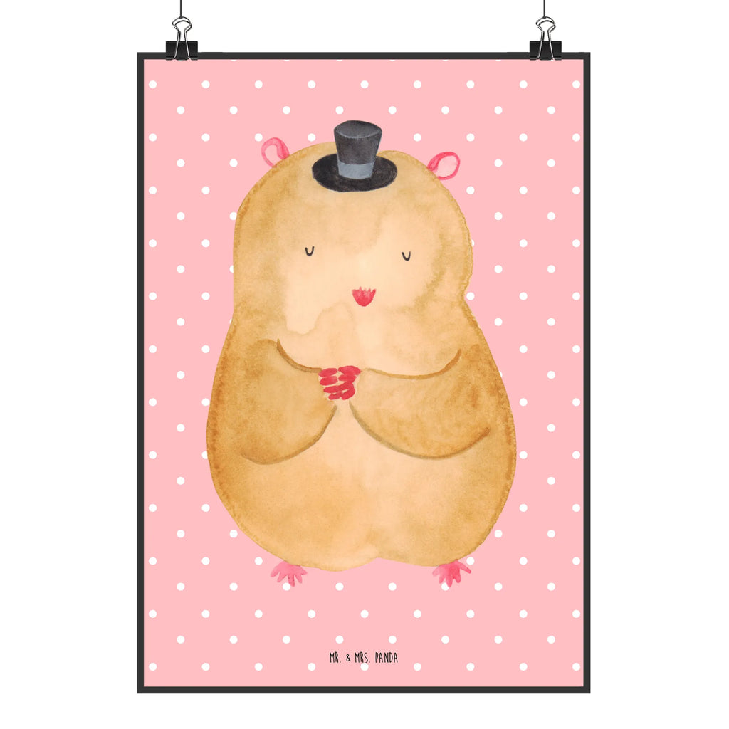 Poster Hamster Hut Plakat, Bild für Wand, grafikposter, Mr. & Mrs. Panda Poster, Wanddeko Bild, kunst für die wand, Posterdruck, Poster, Wandposter, Wandbild, wanddeko, Deko Bild, kunstdruck poster, Kunstdruck, Designposter, kunstposter, drucke, wandkunst, Wandschmuck, Bild, wanddruck, Wanddekoration, Gute Laune, Tiermotive, Tiere, Lustige Sprüche, Hut, Magier, Zauberer, Zylinder, Hamster, Zwerghamster