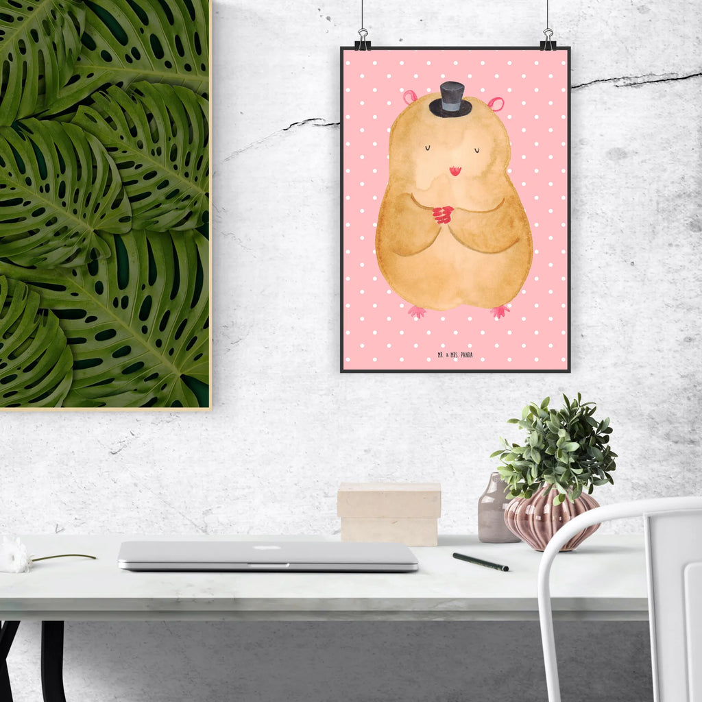 Poster Hamster Hut Plakat, Bild für Wand, grafikposter, Mr. & Mrs. Panda Poster, Wanddeko Bild, kunst für die wand, Posterdruck, Poster, Wandposter, Wandbild, wanddeko, Deko Bild, kunstdruck poster, Kunstdruck, Designposter, kunstposter, drucke, wandkunst, Wandschmuck, Bild, wanddruck, Wanddekoration, Gute Laune, Tiermotive, Tiere, Lustige Sprüche, Hut, Magier, Zauberer, Zylinder, Hamster, Zwerghamster
