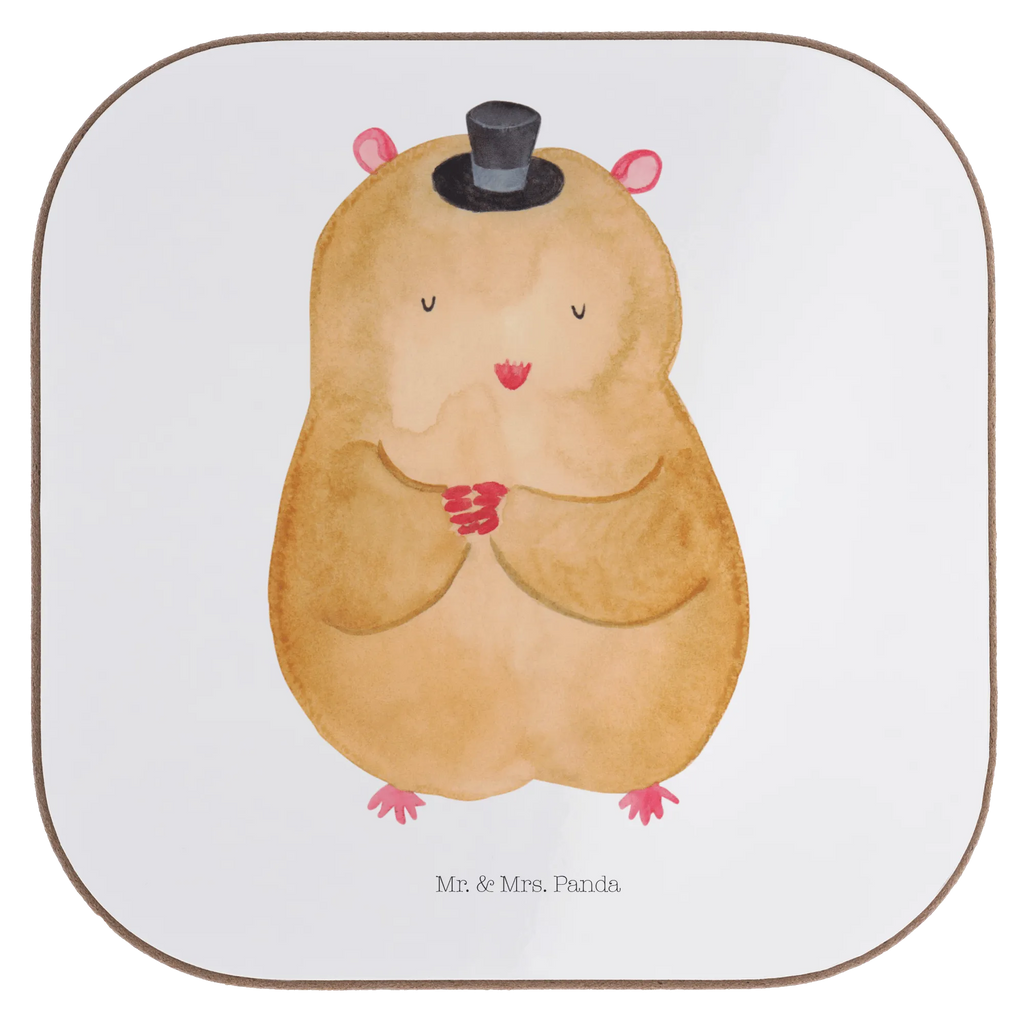 Square coaster hamster cap Untersetzer aus Holz, Untersetzer für Gläser, Tassen Untersetzer, Getränkeuntersetzer, Untersetzer Design, Glasuntersetzer, Korkuntersetzer, Holzuntersetzer, Untersetzer Holz, Bierdeckel, Untersetzer Gläser, Untersetzer, Tiermotive, Gute Laune, lustige Sprüche, Tiere, Zylinder, Magier, Zauberer, Zwerghamster, Hut, Hamster