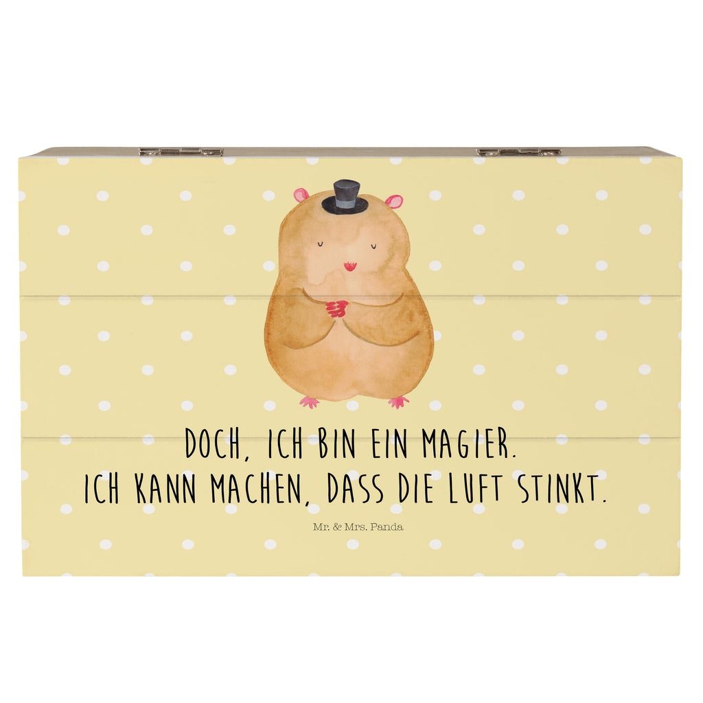 Skrzynia drewniana Chomik kapelusz Motywy zwierzęce, dobra energia, zabawne powiedzonka, zwierzęta