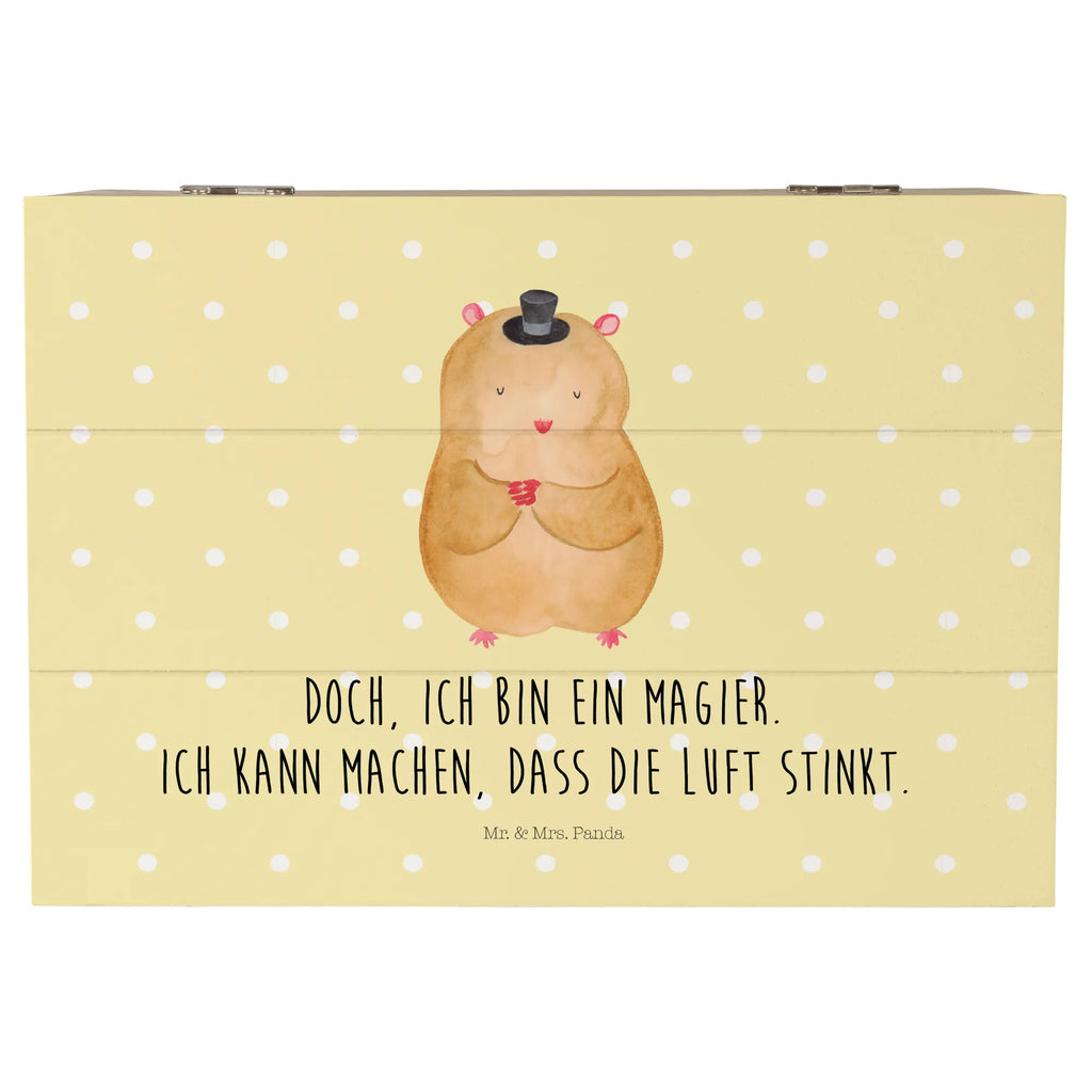 Skrzynia drewniana Chomik kapelusz Motywy zwierzęce, dobra energia, zabawne powiedzonka, zwierzęta