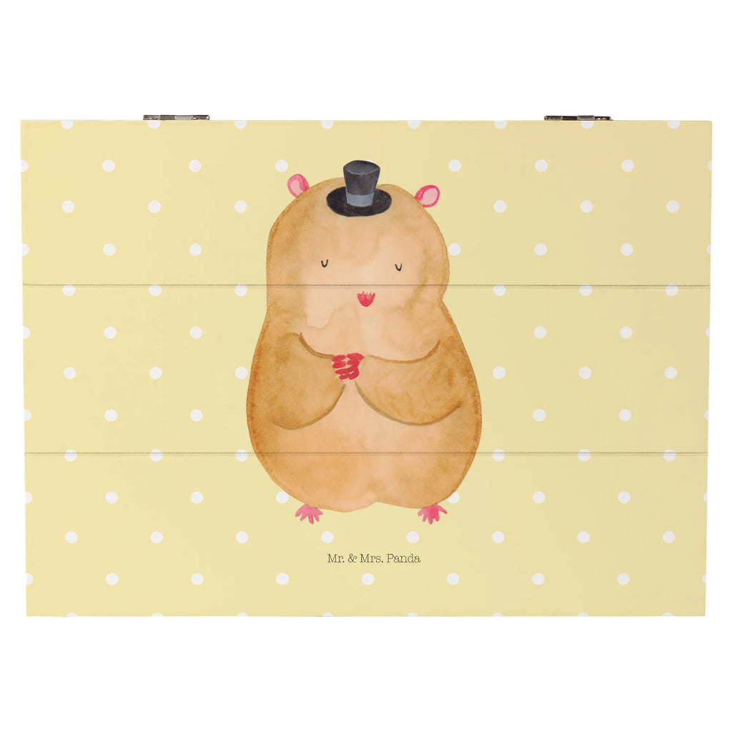 Skrzynia drewniana Chomik kapelusz Motywy zwierzęce, dobra energia, zabawne powiedzonka, zwierzęta