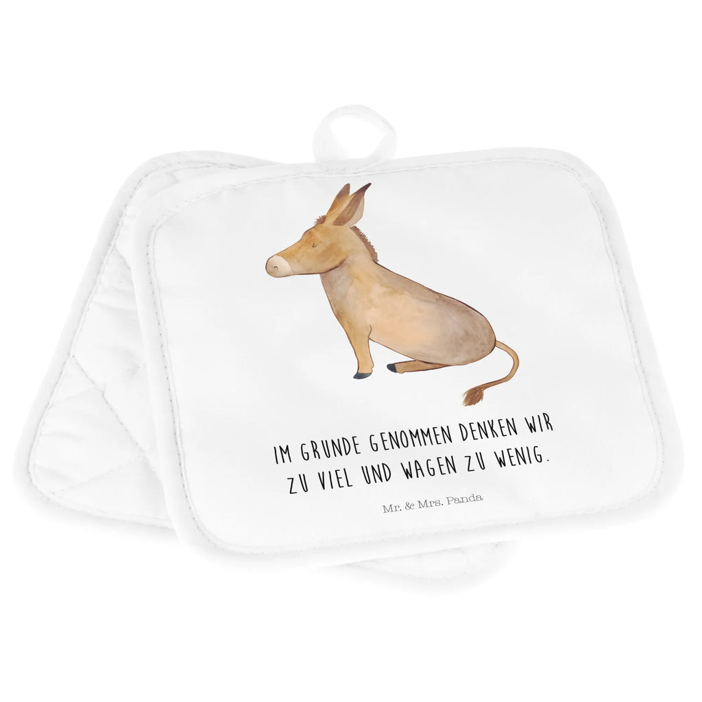 2er Set Topflappen  Esel Ofenhandschuhe, Topflappen Set, Topflappen mit Spruch, Schöne Topflappen, Topflappen lustig, Ofenhandschuh, Topfhandschuhe, Topflappen 2er Set, Topfuntersetzer, Topflappenset, Topflappen, Topfhandschuh, Tiermotive, Gute Laune, lustige Sprüche, Tiere, Lebensglück, Ziel, Lebensmut, Weisheit, Lebensziel, erfolg, positive gedanken, Mut, zuversicht, Esel, tapferkeit