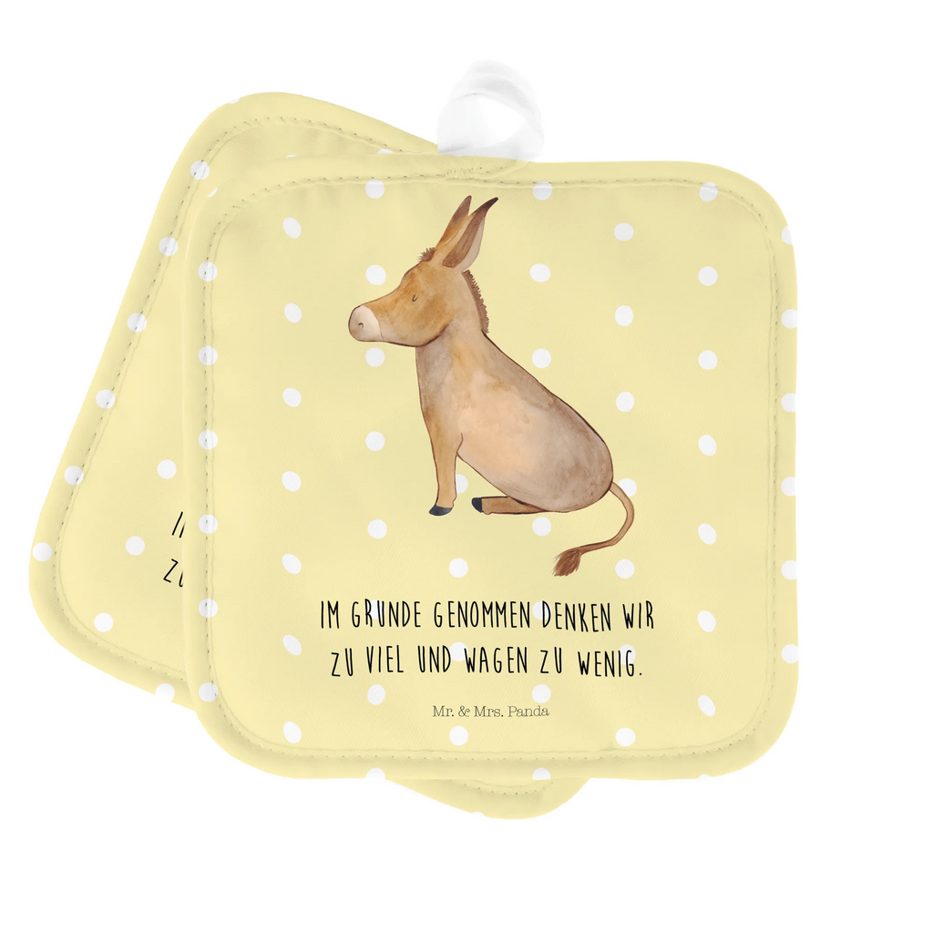 2er Set Topflappen  Esel Ofenhandschuhe, Topflappen Set, Topflappen mit Spruch, Schöne Topflappen, Topflappen lustig, Ofenhandschuh, Topfhandschuhe, Topflappen 2er Set, Topfuntersetzer, Topflappenset, Topflappen, Topfhandschuh, Tiermotive, Gute Laune, lustige Sprüche, Tiere, Lebensglück, Ziel, Lebensmut, Weisheit, Lebensziel, erfolg, positive gedanken, Mut, zuversicht, Esel, tapferkeit