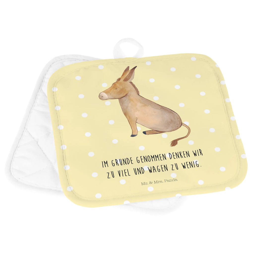 2er Set Topflappen  Esel Ofenhandschuhe, Topflappen Set, Topflappen mit Spruch, Schöne Topflappen, Topflappen lustig, Ofenhandschuh, Topfhandschuhe, Topflappen 2er Set, Topfuntersetzer, Topflappenset, Topflappen, Topfhandschuh, Tiermotive, Gute Laune, lustige Sprüche, Tiere, Lebensglück, Ziel, Lebensmut, Weisheit, Lebensziel, erfolg, positive gedanken, Mut, zuversicht, Esel, tapferkeit