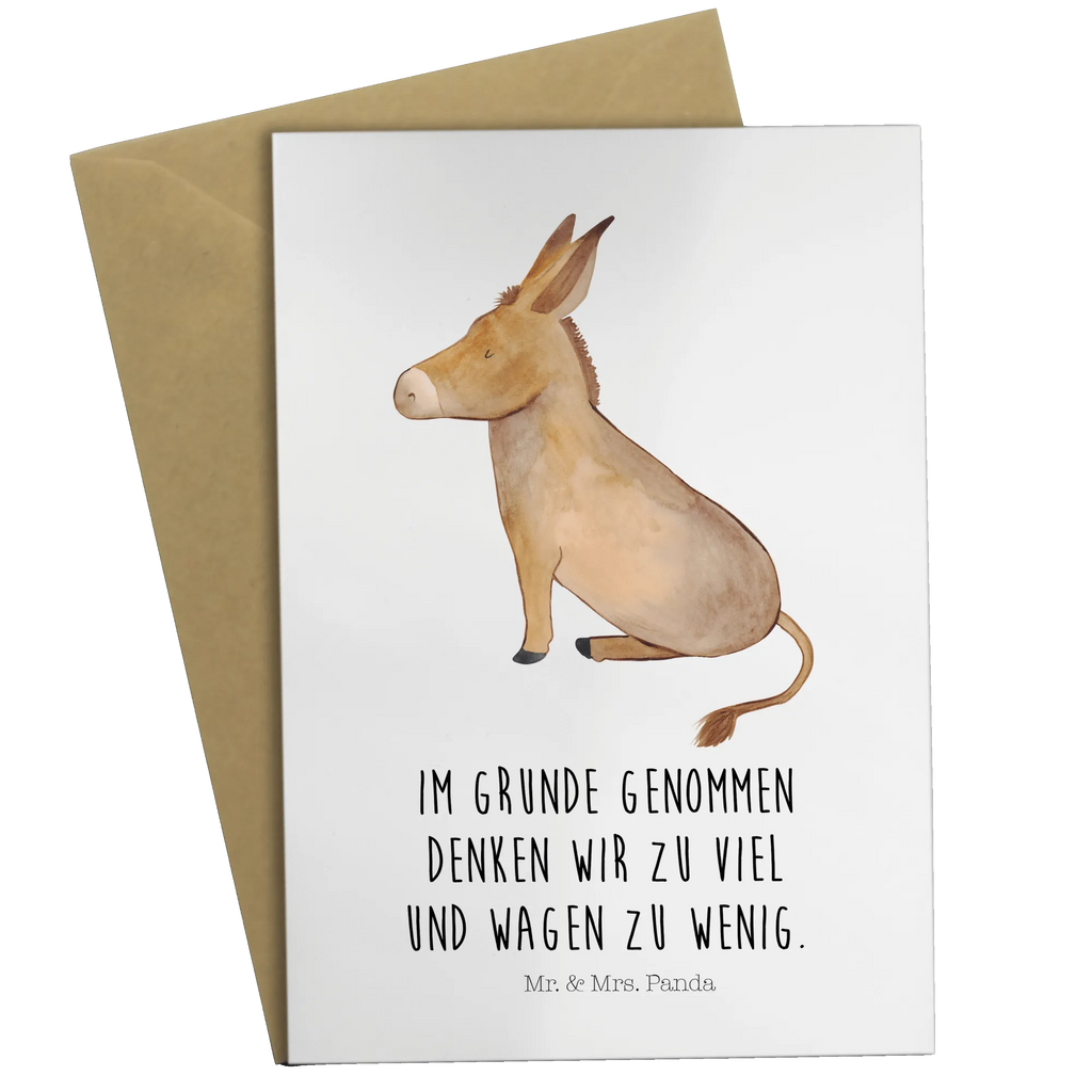 Greetings card Donkey Geburtstagskarte, Hochzeitskarte, Klappkarte, Glückwunschkarte, Grußkarte, Karte, Einladungskarte, Ansichtskarten, Tiermotive, Gute Laune, lustige Sprüche, Tiere, Lebensmut, positive gedanken, Lebensziel, erfolg, Weisheit, tapferkeit, Mut, Esel, Lebensglück, Ziel, zuversicht