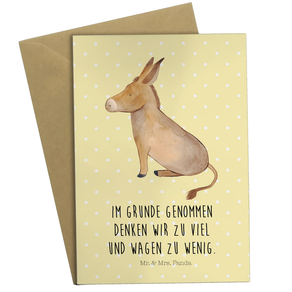 Greetings card Donkey Geburtstagskarte, Hochzeitskarte, Klappkarte, Glückwunschkarte, Grußkarte, Karte, Einladungskarte, Ansichtskarten, Tiermotive, Gute Laune, lustige Sprüche, Tiere, Lebensmut, positive gedanken, Lebensziel, erfolg, Weisheit, tapferkeit, Mut, Esel, Lebensglück, Ziel, zuversicht