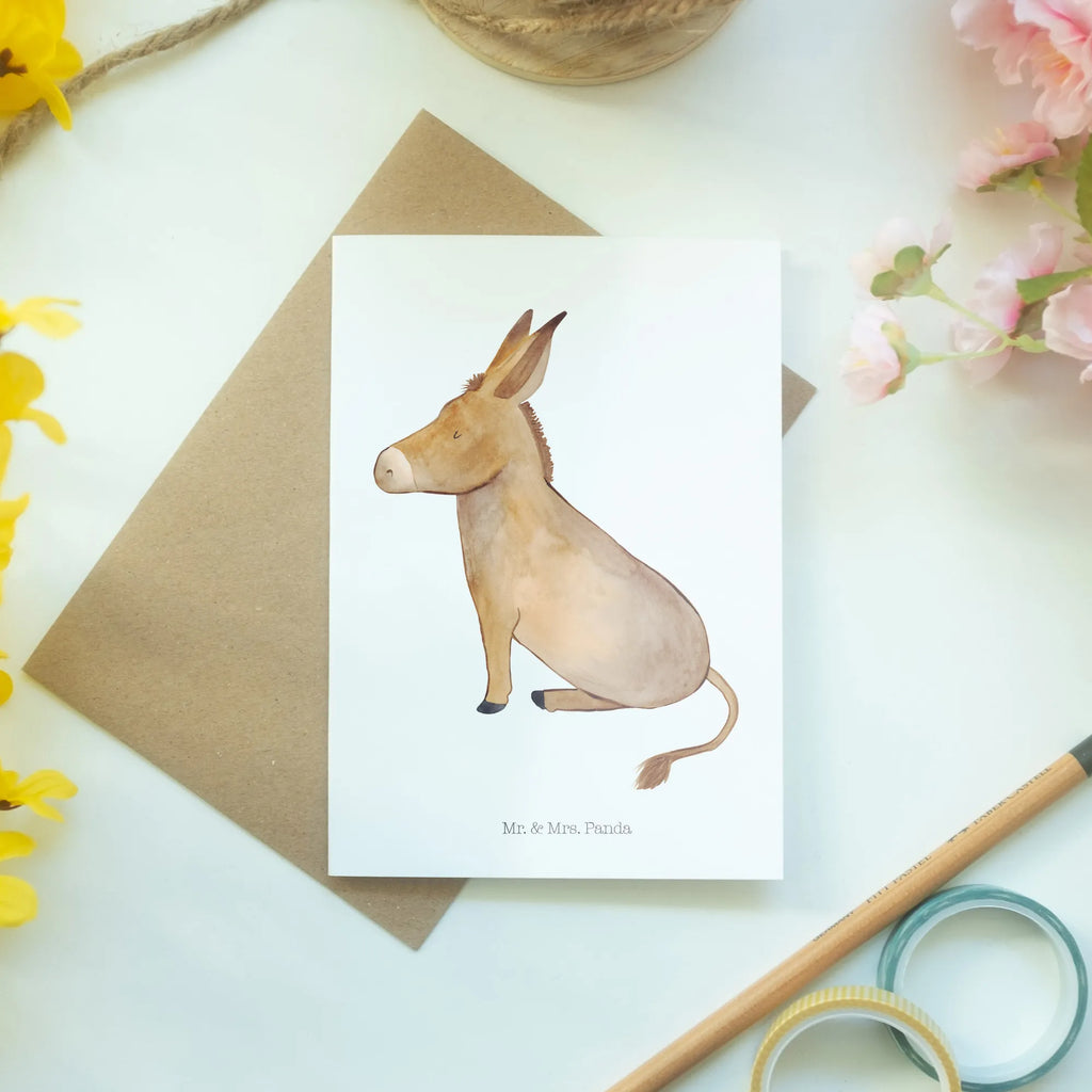 Greetings card Donkey Geburtstagskarte, Hochzeitskarte, Klappkarte, Glückwunschkarte, Grußkarte, Karte, Einladungskarte, Ansichtskarten, Tiermotive, Gute Laune, lustige Sprüche, Tiere, Lebensmut, positive gedanken, Lebensziel, erfolg, Weisheit, tapferkeit, Mut, Esel, Lebensglück, Ziel, zuversicht