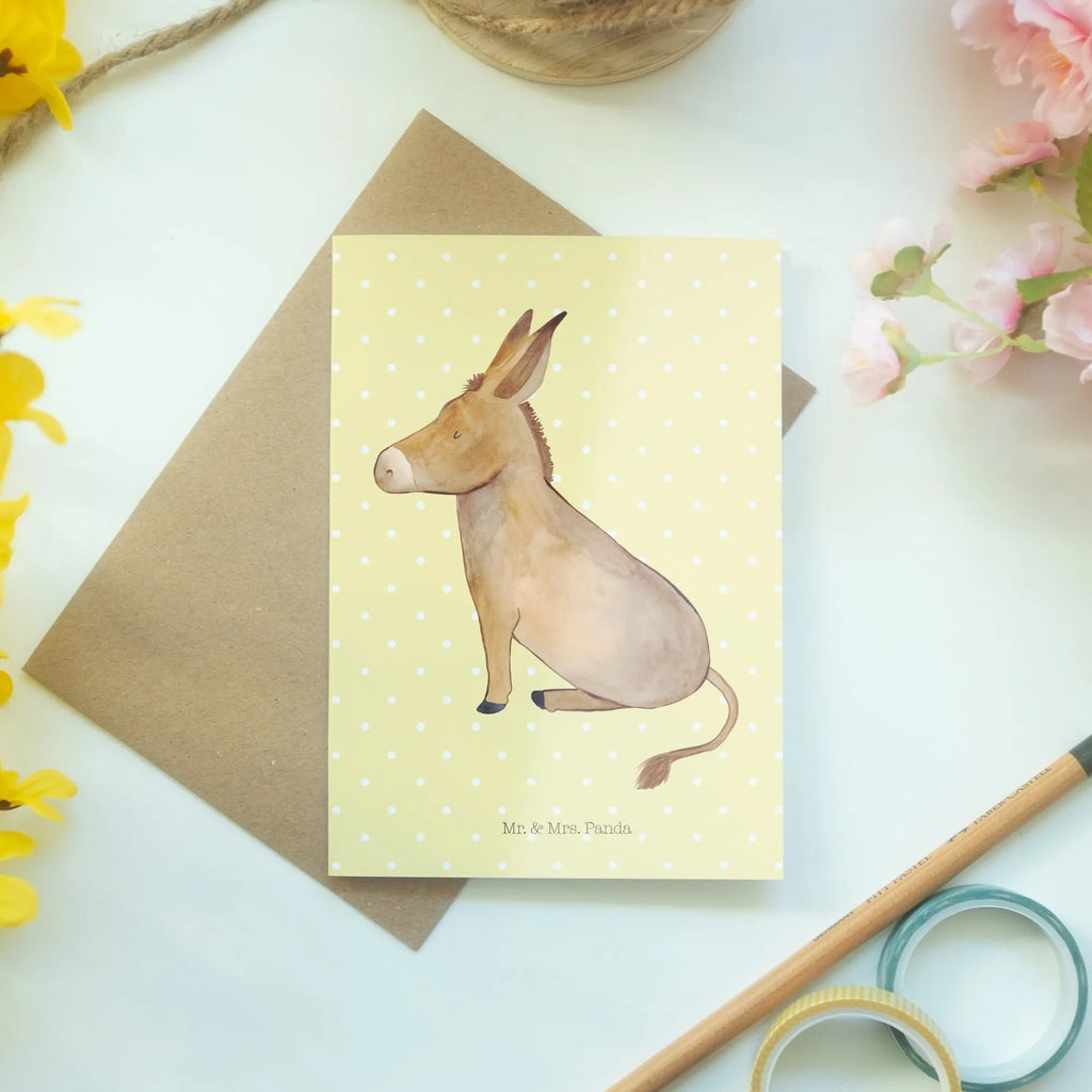 Greetings card Donkey Geburtstagskarte, Hochzeitskarte, Klappkarte, Glückwunschkarte, Grußkarte, Karte, Einladungskarte, Ansichtskarten, Tiermotive, Gute Laune, lustige Sprüche, Tiere, Lebensmut, positive gedanken, Lebensziel, erfolg, Weisheit, tapferkeit, Mut, Esel, Lebensglück, Ziel, zuversicht