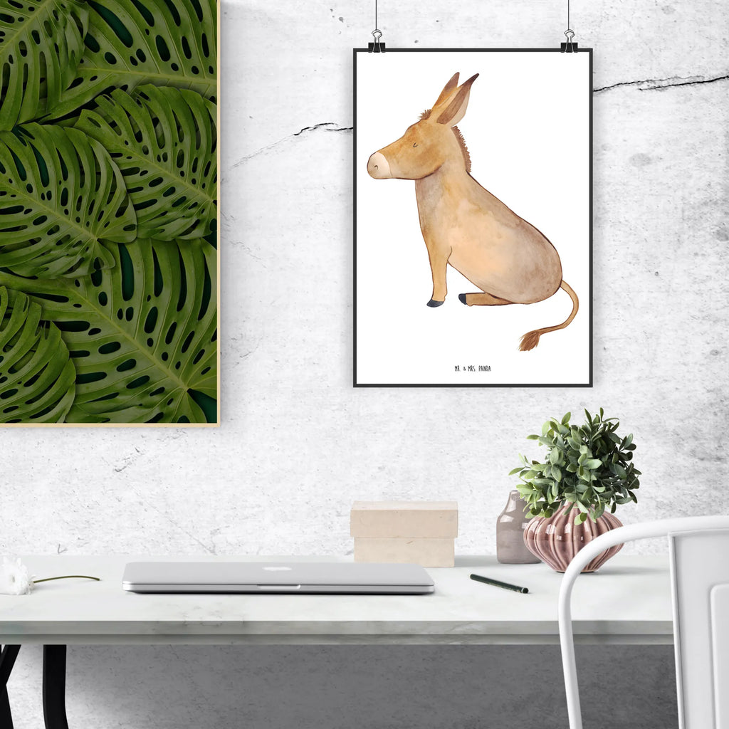 Plakat Osioł Wanddeko Bild, Raumdekoration, Kunstdruck, Designposter, Bild, Poster, Wandposter, Kinderposter, Küchenposter, Wanddeko, Posterdruck, Wanddekoration, Mr. & Mrs. Panda Poster, Handgemaltes Poster, Tiermotive, Gute Laune, lustige Sprüche, Tiere, Weisheit, positive gedanken, Ziel, Esel, Lebensziel, Lebensglück, Lebensmut, tapferkeit, Mut, zuversicht, erfolg