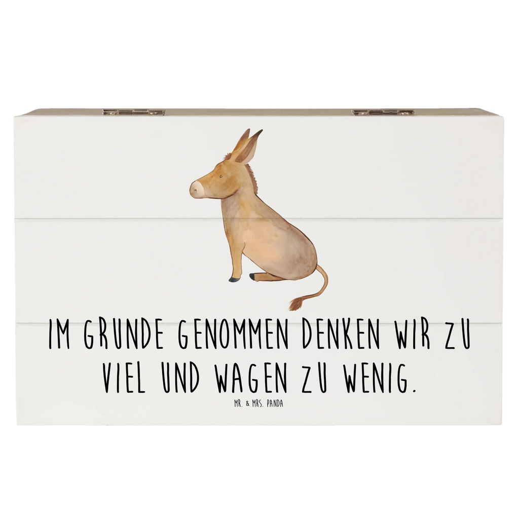 Holzkiste Esel Erinnerungsbox, XXL, Holzkiste, Erinnerungskiste, Schatzkiste, Aufbewahrungsbox, Geschenkdose, Kiste, Dekokiste, Schatulle, Truhe, Geschenkbox, Tiermotive, Gute Laune, lustige Sprüche, Tiere, tapferkeit, Esel, Mut, zuversicht, Lebensziel, Lebensglück, Weisheit, erfolg, Ziel, Lebensmut, positive gedanken