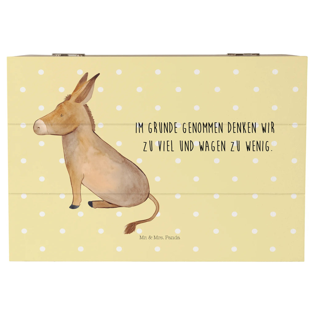 Holzkiste Esel Erinnerungsbox, XXL, Holzkiste, Erinnerungskiste, Schatzkiste, Aufbewahrungsbox, Geschenkdose, Kiste, Dekokiste, Schatulle, Truhe, Geschenkbox, Tiermotive, Gute Laune, lustige Sprüche, Tiere, tapferkeit, Esel, Mut, zuversicht, Lebensziel, Lebensglück, Weisheit, erfolg, Ziel, Lebensmut, positive gedanken