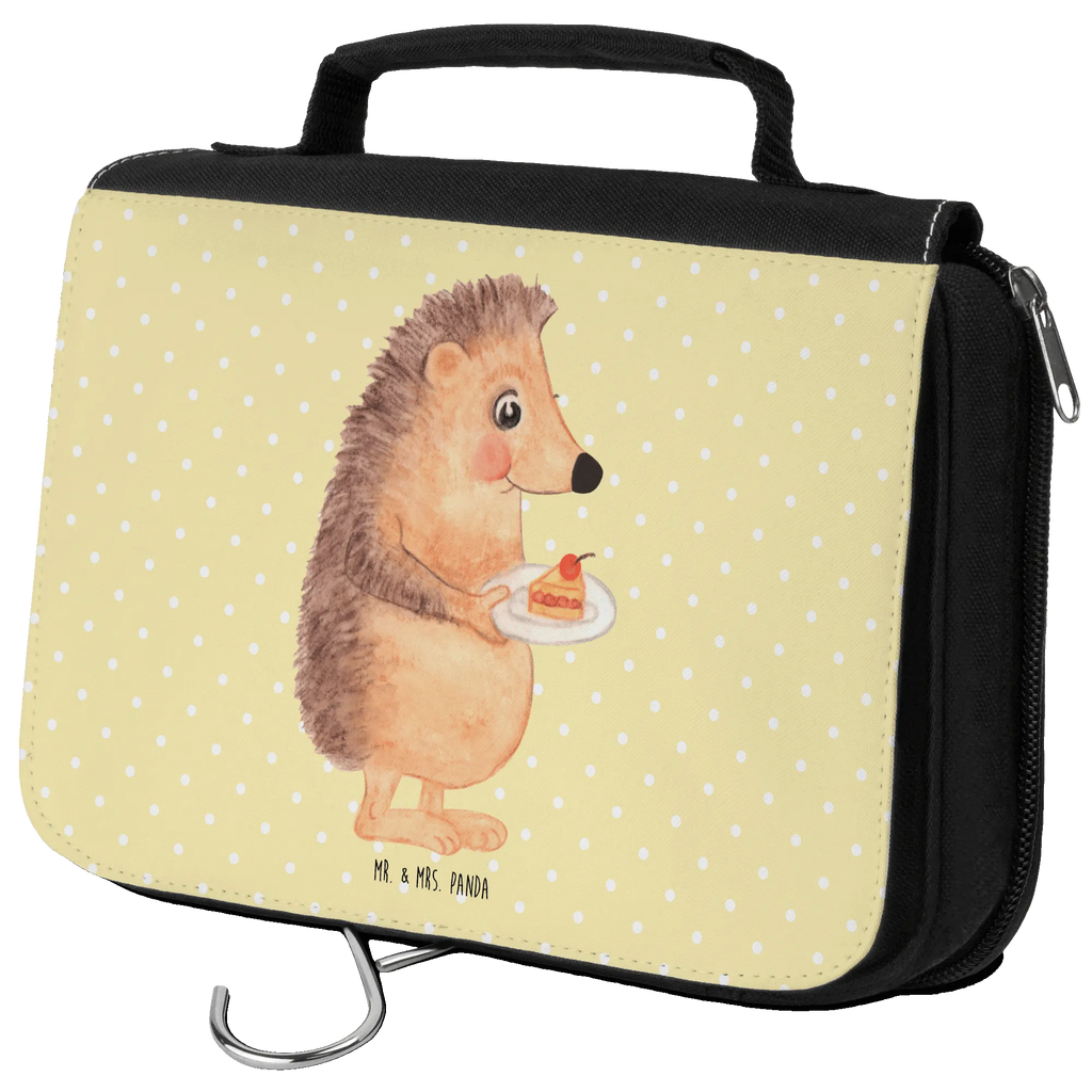 Wash bag Hedgehog piece of cake hygienetasche, beautycase, Schminktasche, Reisebeutel, Schminkbeutel, Kulturbeutel, hygienebeutel, Necessaire, Kosmetiktasche, Waschtasche, badtasche, Kulturtasche, Toilettentasche, Waschbeutel, Kulturbeutel Waschbar, Lustige Sprüche, Tiere, Tiermotive, Gute Laune, Backen Geschenk, Torte, Geburtstagskuchen, Essen Spruch, Igel, Kuchen Backen, Kuchen, Einladung Party