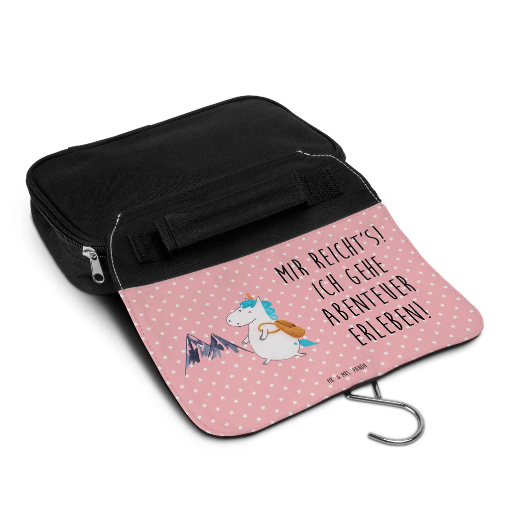 Wash bag unicorn climber To hang up, Cosmetic bag, Wash bag, Gentlemen, Toilet bag, Ladies, unicorn, unicorns, vacation, adventurer, explorer, english, adventure, mountains, world trip, mountaineer, world traveler, Einhorn, travel