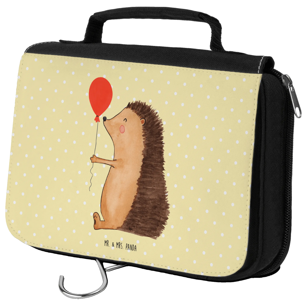 Wash bag Hedgehog balloon Gentlemen, Ladies, Toilet bag, To hang up, Wash bag, Cosmetic bag, small animals, cute, funny, cute animal motives, hand drawn, small world, funny sayings, good mood, happy, gifts, gift ideas, special gifts, animal lover, card, Birthday Child, Balloon, Happy Birthday, hedgehog, Birthday