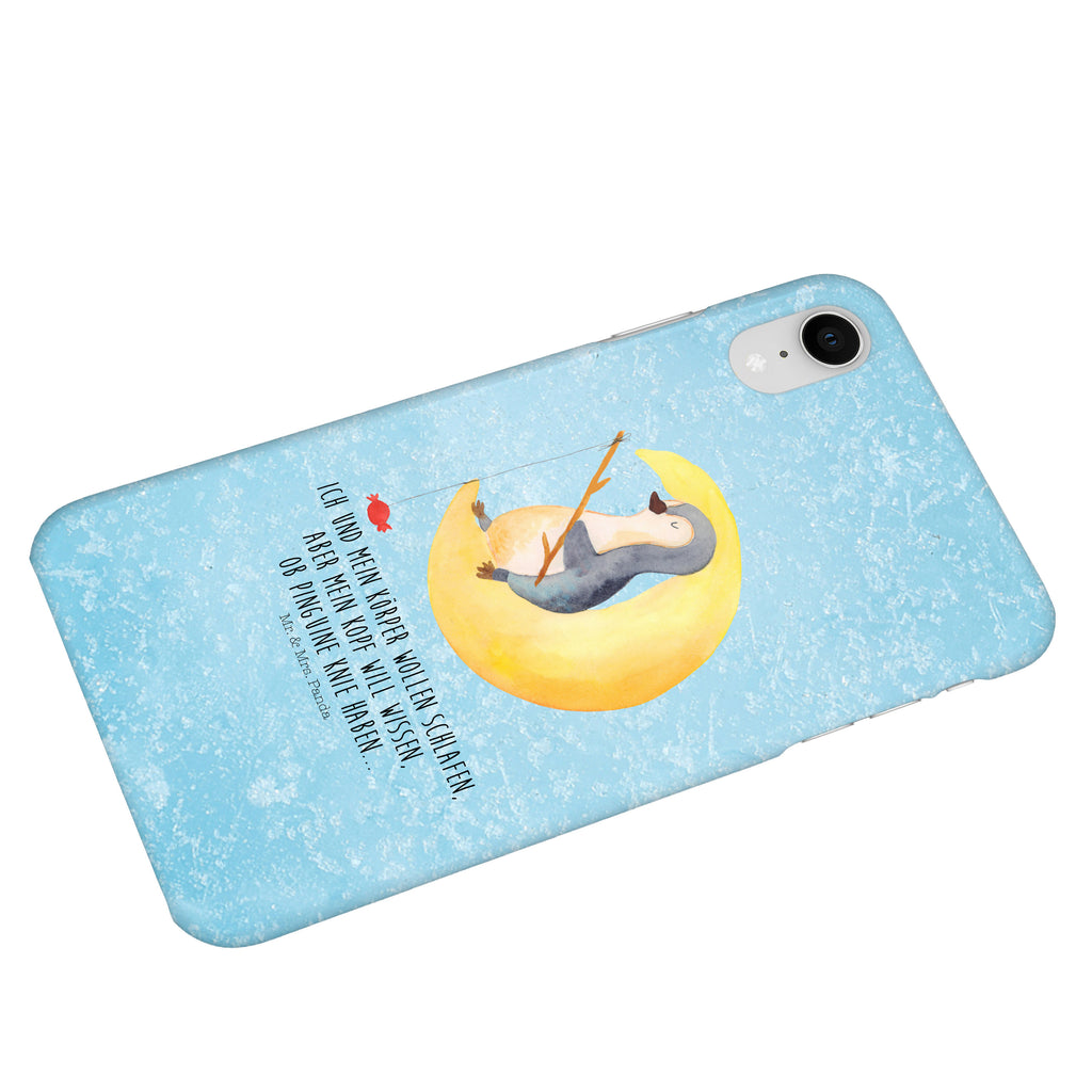 Handyhülle Pinguin Mond Samsung Galaxy S9, Handyhülle, Smartphone Hülle, Handy Case, Handycover, Hülle, Pinguin, Pinguine, Spruch, schlafen, Nachtruhe, Einschlafen, Schlafzimmer, Schlafstörungen, Gästezimmer