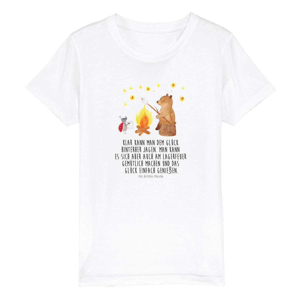 Organic Kinder T-Shirt Bär & Marienkäfer Lagerfeuer Kinder T-Shirt, Kinder T-Shirt Mädchen, Kinder T-Shirt Jungen, Bär, Teddy, Teddybär, Lagerfeuer