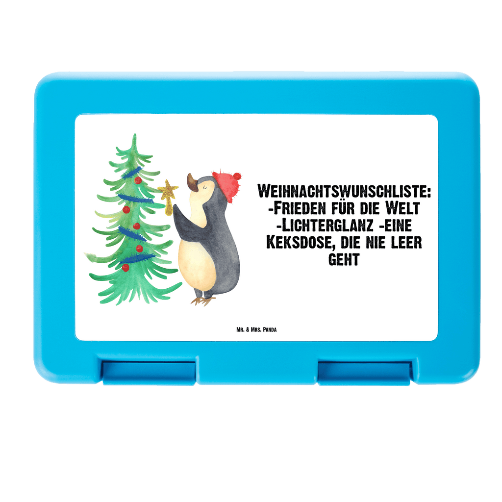 Brotdose Pinguin Weihnachtsbaum Brotbox, Snackbox, Lunch box, Butterbrotdose, Brotzeitbox, Winter, Weihnachten, Weihnachtsdeko, Nikolaus, Advent, Heiligabend, Wintermotiv, Pinguin