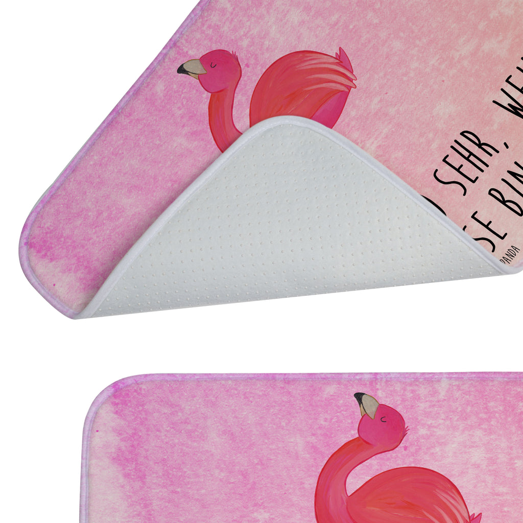 Badvorleger Flamingo stolz Badematte, Badteppich, Duschvorleger, Badezimmerteppich, Badezimmermatte, Badvorleger, Duschmatte, Duschteppich, Flamingo, stolz, Freude, Selbstliebe, Selbstakzeptanz, Freundin, beste Freundin, Tochter, Mama, Schwester