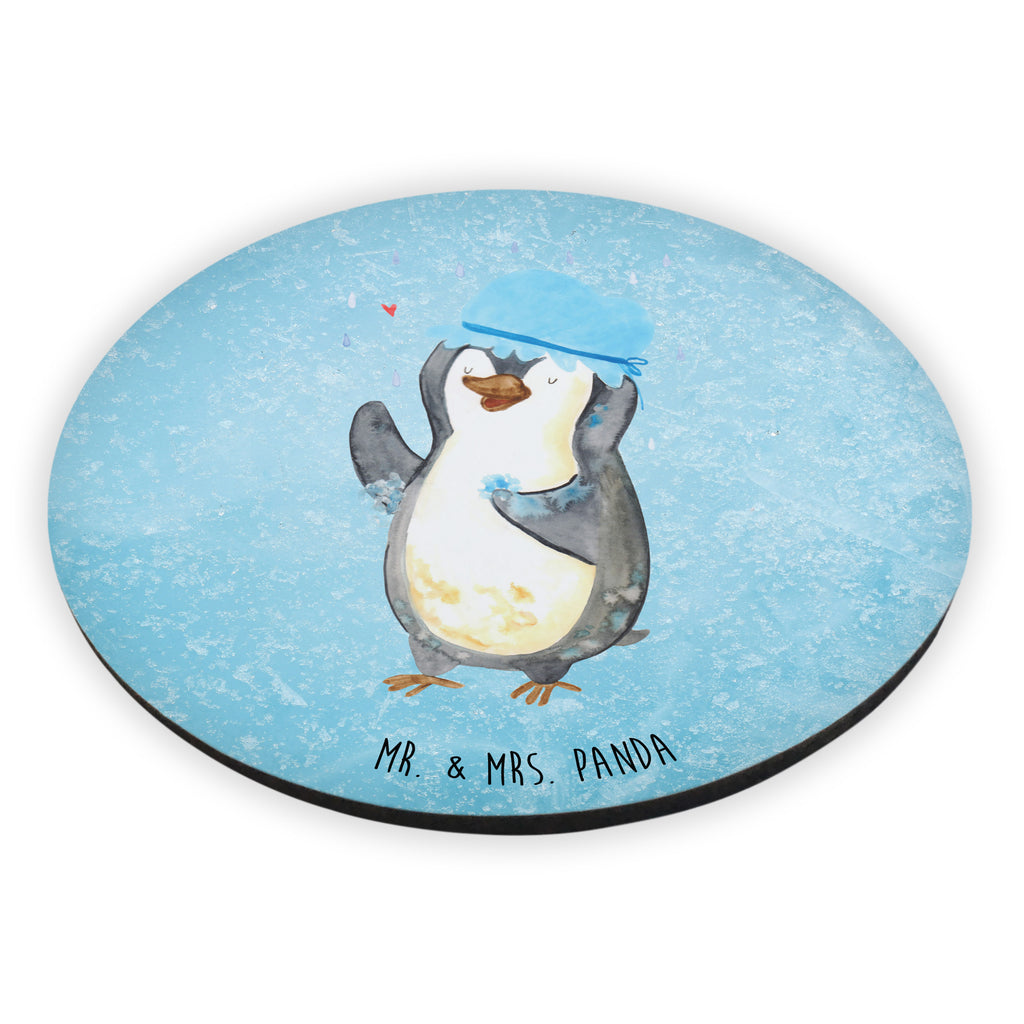 Rund Magnet Pinguin duscht Kühlschrankmagnet, Pinnwandmagnet, Souvenir Magnet, Motivmagnete, Dekomagnet, Whiteboard Magnet, Notiz Magnet, Kühlschrank Dekoration, Pinguin, Pinguine, Dusche, duschen, Lebensmotto, Motivation, Neustart, Neuanfang, glücklich sein
