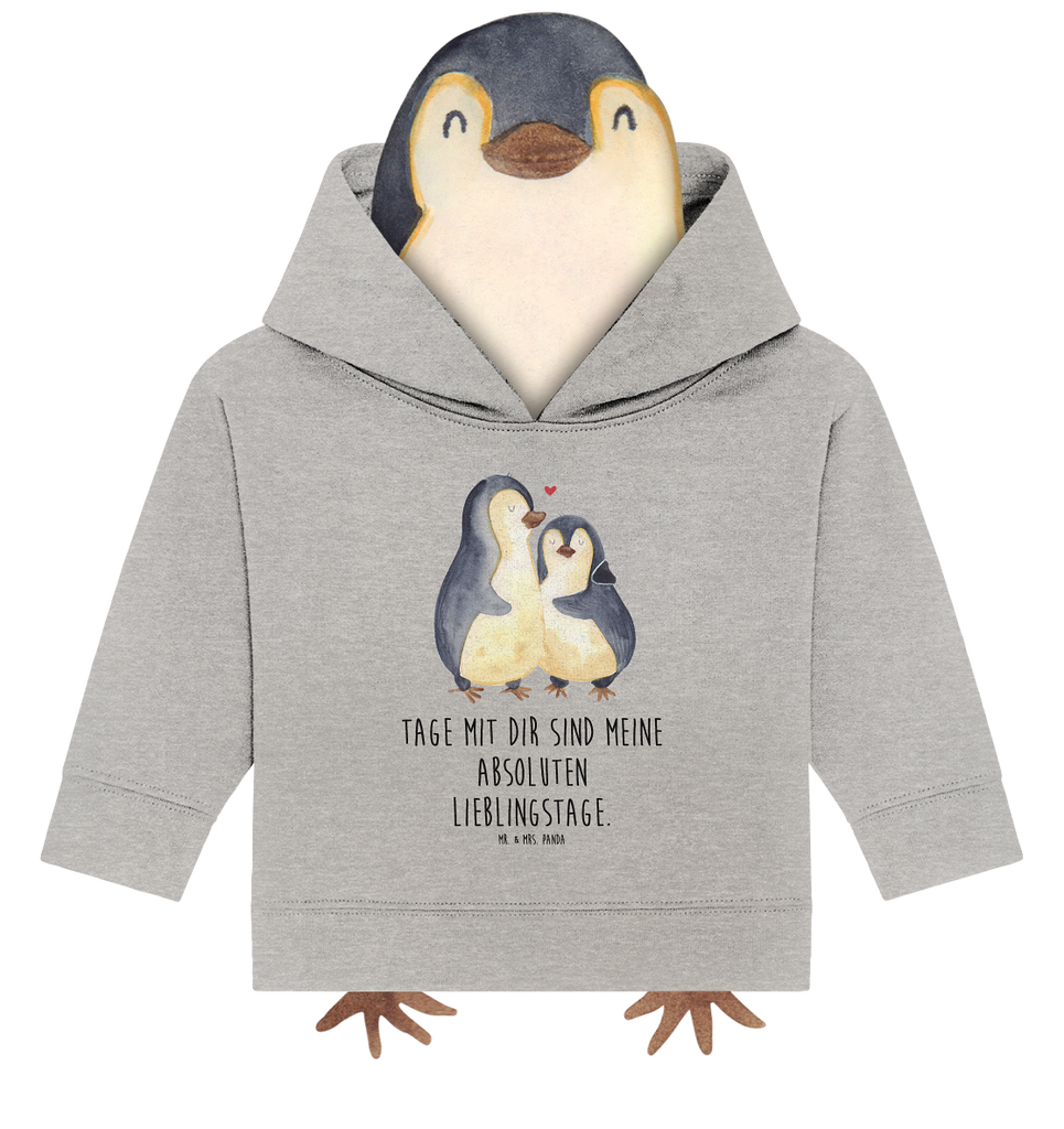 Organic Baby Hoodie Pinguin umarmend Baby Kapuzenshirt, Baby Kapuzensweatshirt, Baby Hoodie, Baby Pullover, Pinguin, Liebe, Liebespaar, Liebesbeweis, Liebesgeschenk, Verlobung, Jahrestag, Hochzeitstag, Hochzeit, Hochzeitsgeschenk