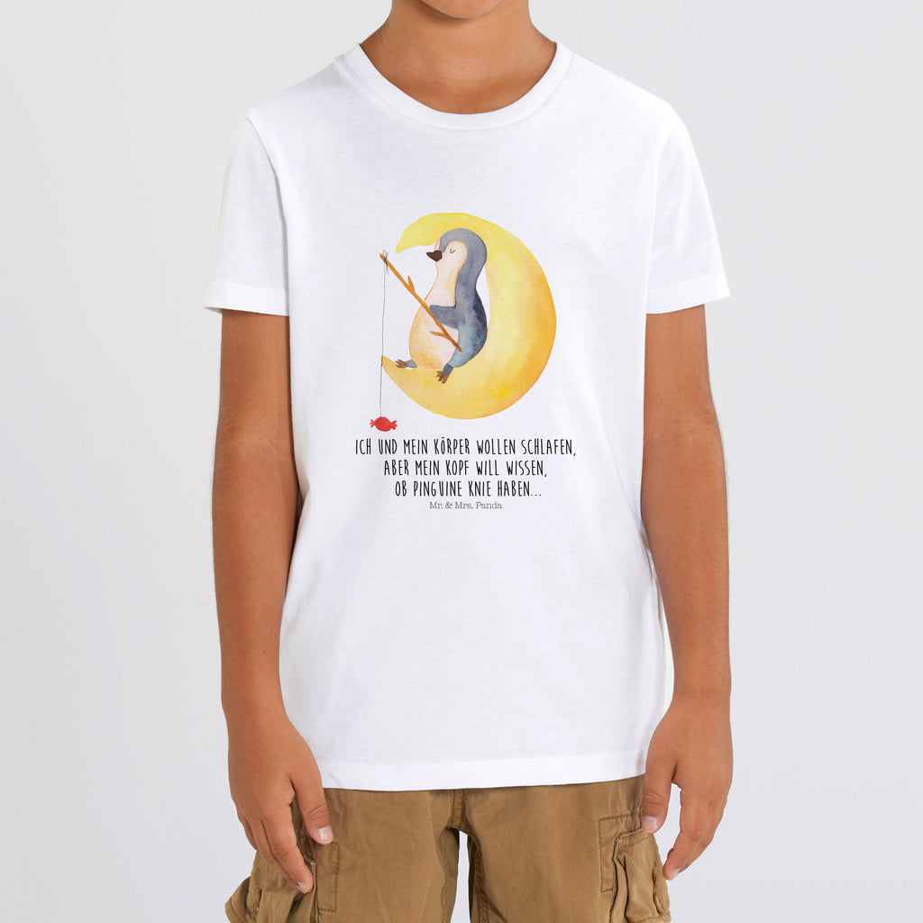 Organic Kinder T-Shirt Pinguin Mond Kinder T-Shirt, Kinder T-Shirt Mädchen, Kinder T-Shirt Jungen, Pinguin, Pinguine, Spruch, schlafen, Nachtruhe, Einschlafen, Schlafzimmer, Schlafstörungen, Gästezimmer