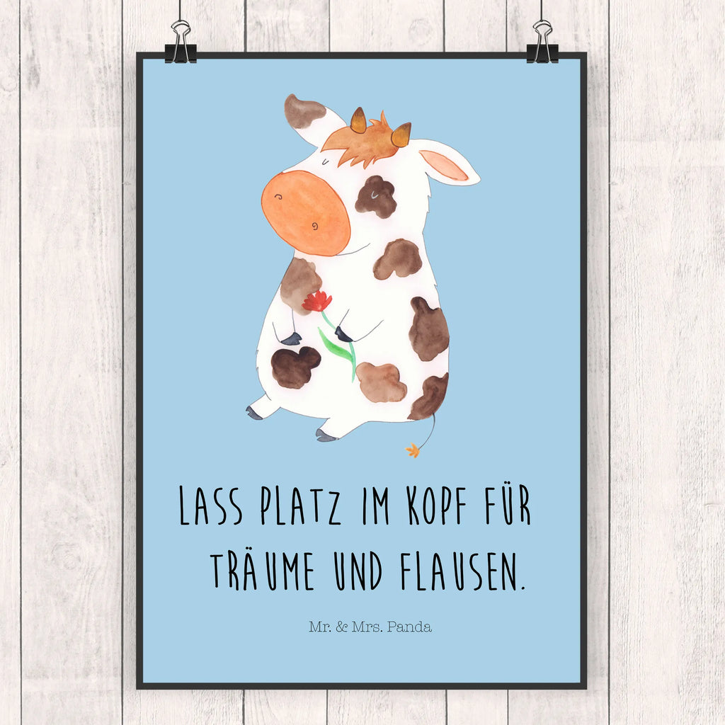 Poster Kuh Handgemaltes Poster, Mr. & Mrs. Panda Poster, Poster, Wanddeko, Wanddekoration, Raumdekoration, Kunstdruck, Bild, Küchenposter, Wanddeko Bild, Designposter, Wandposter, Posterdruck, Kinderposter, Bauernhof, Hoftiere, Landwirt, Landwirtin, Träume, Motivtion, Magie, Kühe, Flausen, Milch, Hof, Kuh, Milchkuh, Spruch