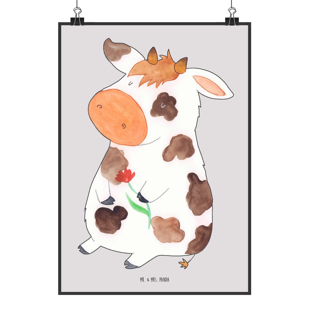 Poster Kuh Handgemaltes Poster, Mr. & Mrs. Panda Poster, Poster, Wanddeko, Wanddekoration, Raumdekoration, Kunstdruck, Bild, Küchenposter, Wanddeko Bild, Designposter, Wandposter, Posterdruck, Kinderposter, Bauernhof, Hoftiere, Landwirt, Landwirtin, Träume, Motivtion, Magie, Kühe, Flausen, Milch, Hof, Kuh, Milchkuh, Spruch