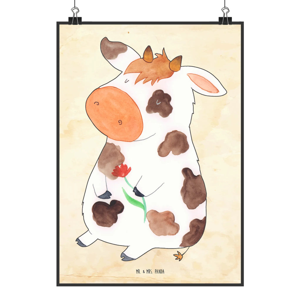 Poster Kuh Handgemaltes Poster, Mr. & Mrs. Panda Poster, Poster, Wanddeko, Wanddekoration, Raumdekoration, Kunstdruck, Bild, Küchenposter, Wanddeko Bild, Designposter, Wandposter, Posterdruck, Kinderposter, Bauernhof, Hoftiere, Landwirt, Landwirtin, Träume, Motivtion, Magie, Kühe, Flausen, Milch, Hof, Kuh, Milchkuh, Spruch