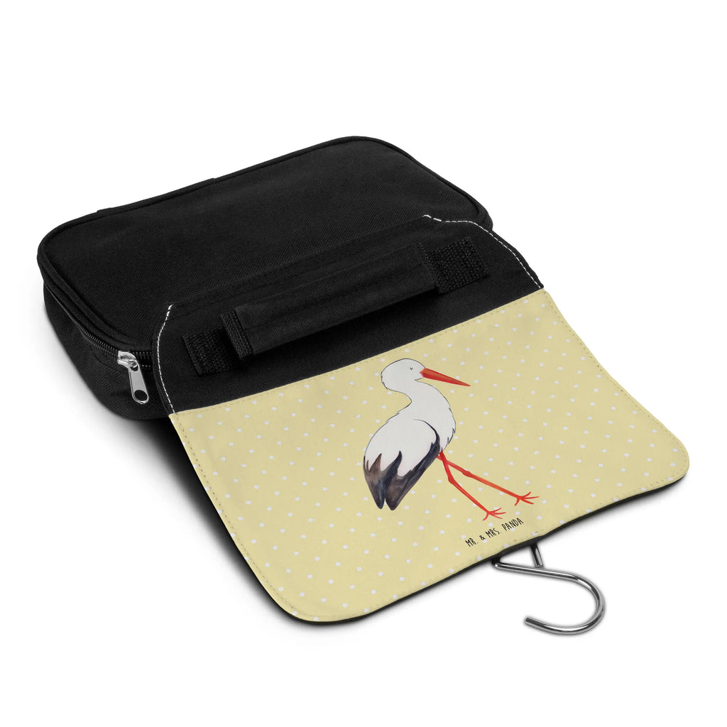 Wash bag Stork Kosmetiktasche, beautycase, Schminktasche, Necessaire, Reisebeutel, hygienetasche, Waschbeutel, Waschtasche, Schminkbeutel, hygienebeutel, Kulturbeutel Waschbar, Toilettentasche, Kulturtasche, Kulturbeutel, badtasche, Lustige Sprüche, Tiere, Tiermotive, Gute Laune, Schwangerschaft, Geburt, Mutter Werden, Babybauch, Mutter, Storch, Mütter, Baby, Störche, Schwanger