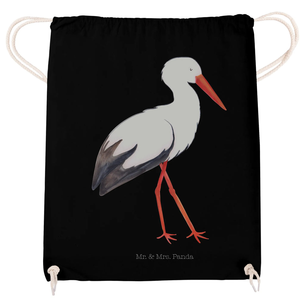Drawstring bag Stork carrier bag, hipster, gym bag, sports bag, bag, jute bag, small animals, cute, funny, cute animal motives, hand drawn, small world, funny sayings, good mood, happy, gifts, gift ideas, special gifts, animal lover, card, pregnancy, mother, birth, baby, baby bump, becoming a mother, stork, pregnant, mothers