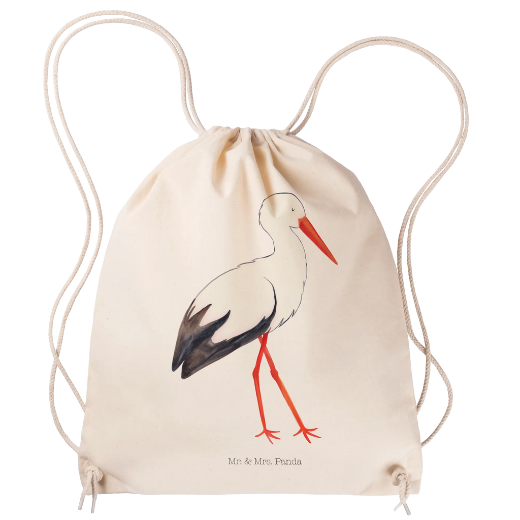 Drawstring bag Stork carrier bag, hipster, gym bag, sports bag, bag, jute bag, small animals, cute, funny, cute animal motives, hand drawn, small world, funny sayings, good mood, happy, gifts, gift ideas, special gifts, animal lover, card, pregnancy, mother, birth, baby, baby bump, becoming a mother, stork, pregnant, mothers