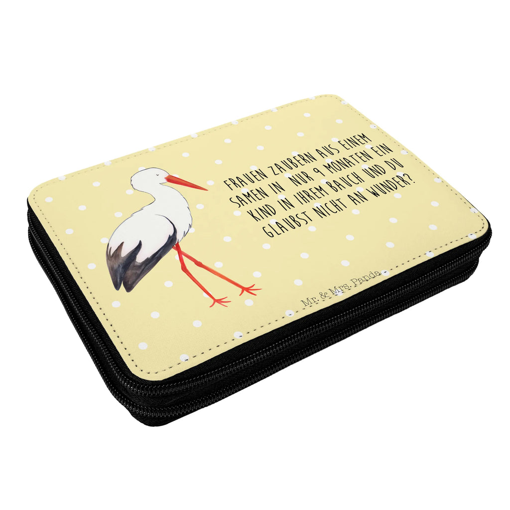 Leather folder Stork pen roll, motif, child, pencil bag, enrolment, school, pencil case, primary school, gift, pupil, small animals, cute, funny, cute animal motives, hand drawn, small world, funny sayings, good mood, happy, gifts, gift ideas, special gifts, animal lover, card, baby, pregnancy, mother, stork, pregnant, baby bump, birth, mothers, becoming a mother