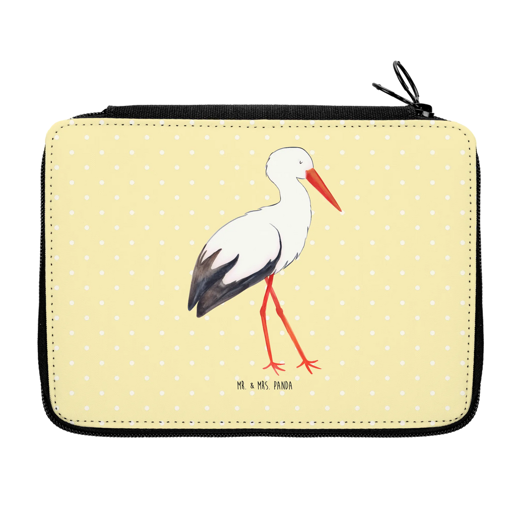 Leather folder Stork pen roll, motif, child, pencil bag, enrolment, school, pencil case, primary school, gift, pupil, small animals, cute, funny, cute animal motives, hand drawn, small world, funny sayings, good mood, happy, gifts, gift ideas, special gifts, animal lover, card, baby, pregnancy, mother, stork, pregnant, baby bump, birth, mothers, becoming a mother